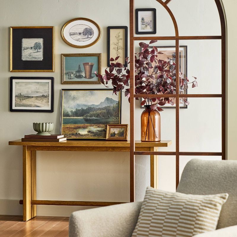 slide 2 of 3, Hearth & Hand with Magnolia 18"x18" Square Matte Black Landscape Framed Wall Art - Hearth & Hand™ with Magnolia, 1 ct