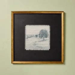Hearth & Hand with Magnolia 18"x18" Square Matte Black Landscape Framed Wall Art - Hearth & Hand™ with Magnolia
