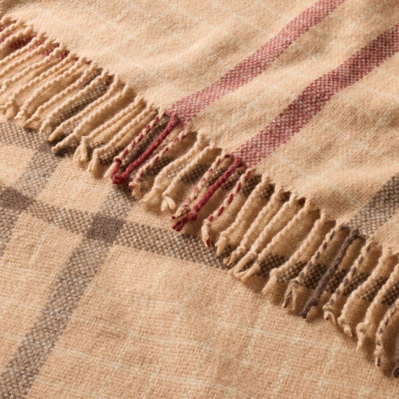 slide 2 of 3, Hearth & Hand with Magnolia Fall Plaid Lightweight Throw Blanket Brown - Hearth & Hand™ with Magnolia, 1 ct