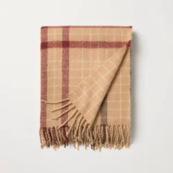 Hearth & Hand with Magnolia Fall Plaid Lightweight Throw Blanket Brown - Hearth & Hand™ with Magnolia