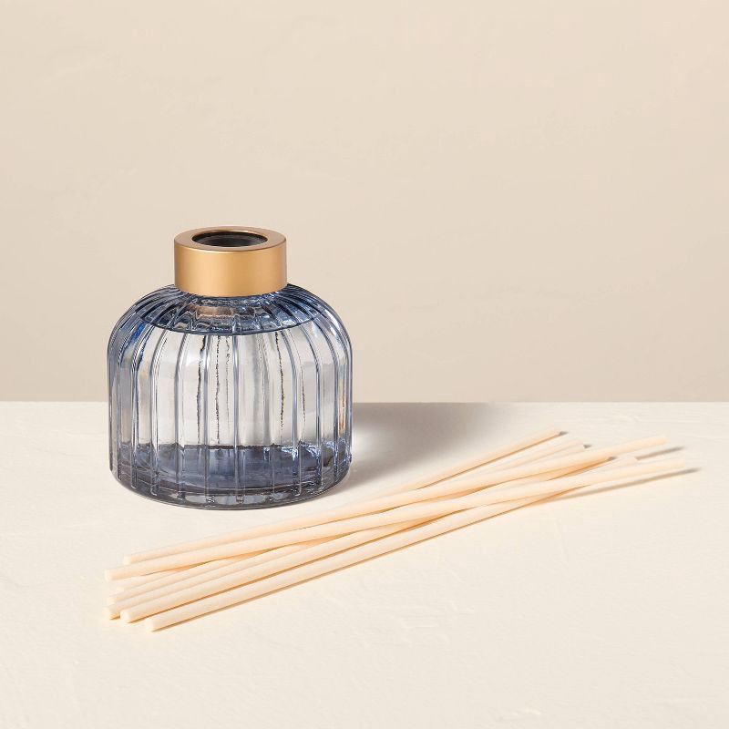 slide 3 of 3, Hearth & Hand with Magnolia 8.45 fl oz Ribbed Glass Diffuser Canvas - Hearth & Hand™ with Magnolia, 8.45 fl oz