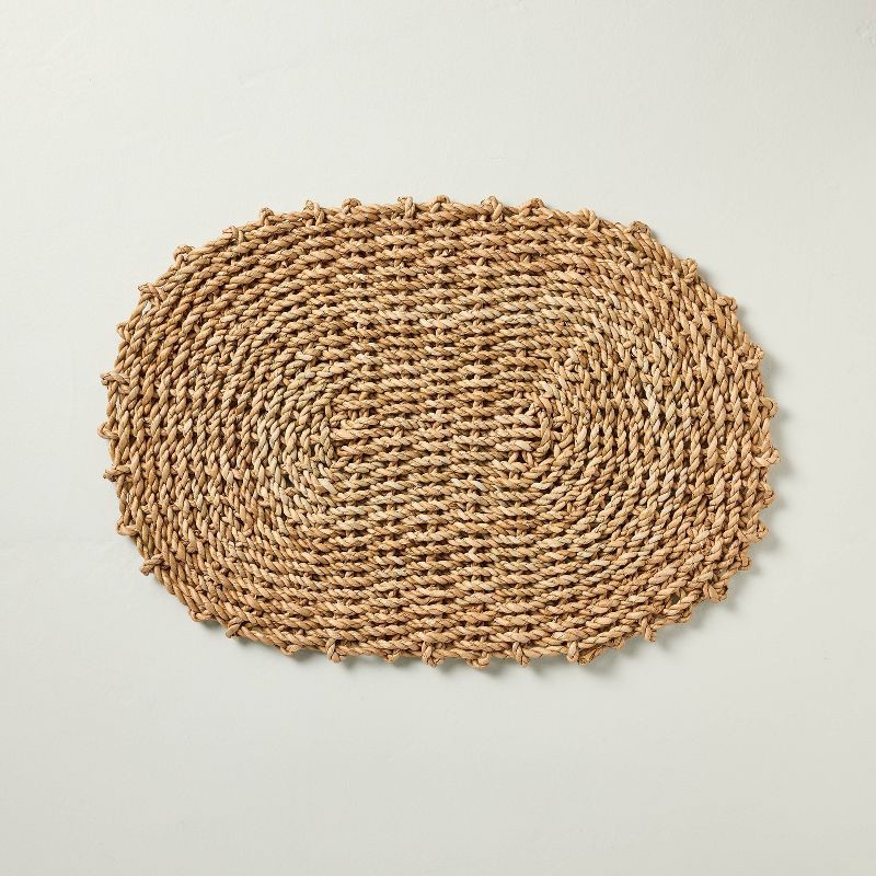 slide 1 of 3, Hearth & Hand with Magnolia Oblong Woven Charger - Hearth & Hand™ with Magnolia, 1 ct