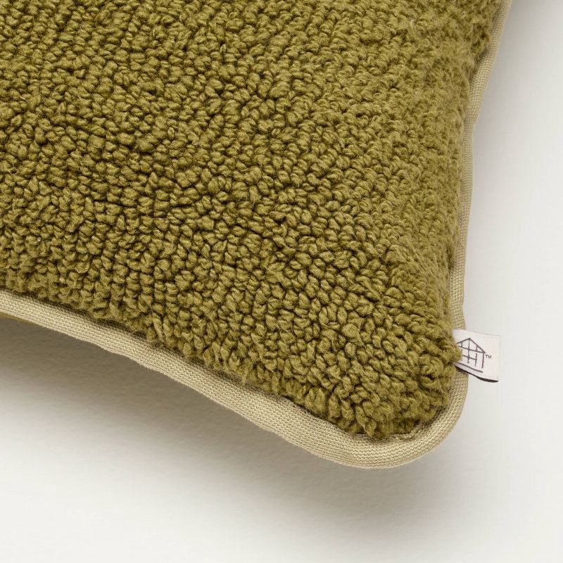 slide 4 of 4, Hearth & Hand with Magnolia 14"x20" Tufted Lumbar Toss Pillow Green - Hearth & Hand™ with Magnolia, 1 ct