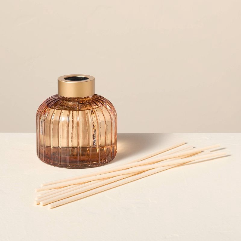 slide 3 of 3, Hearth & Hand with Magnolia 8.45 fl oz Ribbed Glass Diffuser Pampas - Hearth & Hand™ with Magnolia, 8.45 fl oz