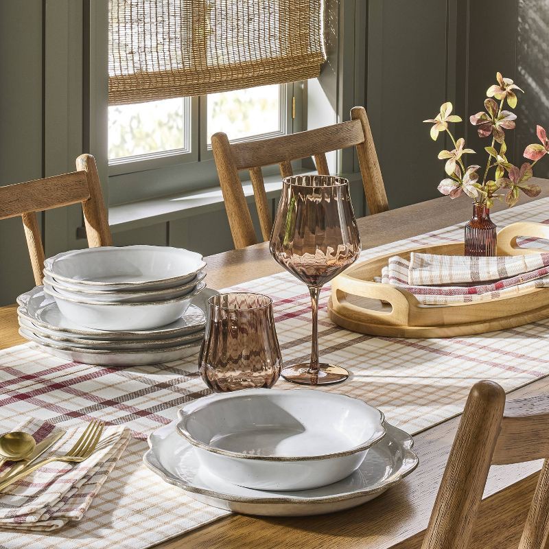 slide 2 of 4, Hearth & Hand with Magnolia 20oz Wine Glass Brown - Hearth & Hand™ with Magnolia, 20 oz