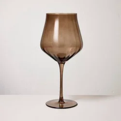 Hearth & Hand with Magnolia 20oz Wine Glass Brown - Hearth & Hand™ with Magnolia