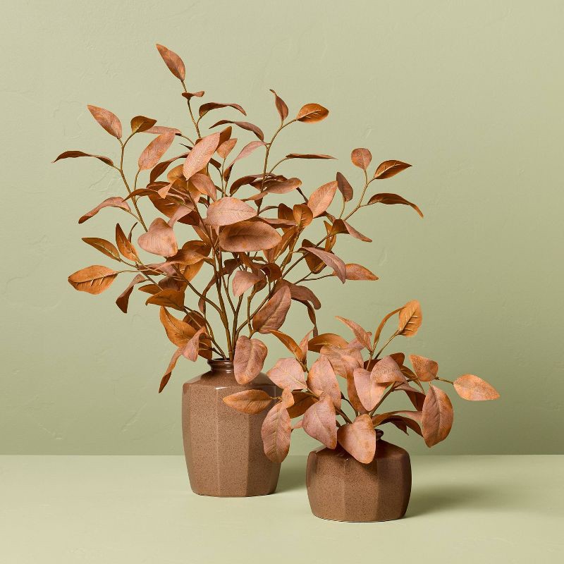 slide 3 of 4, Hearth & Hand with Magnolia 11" Rusted Eucalyptus Artificial Fall Arrangement - Hearth & Hand™ with Magnolia, 1 ct