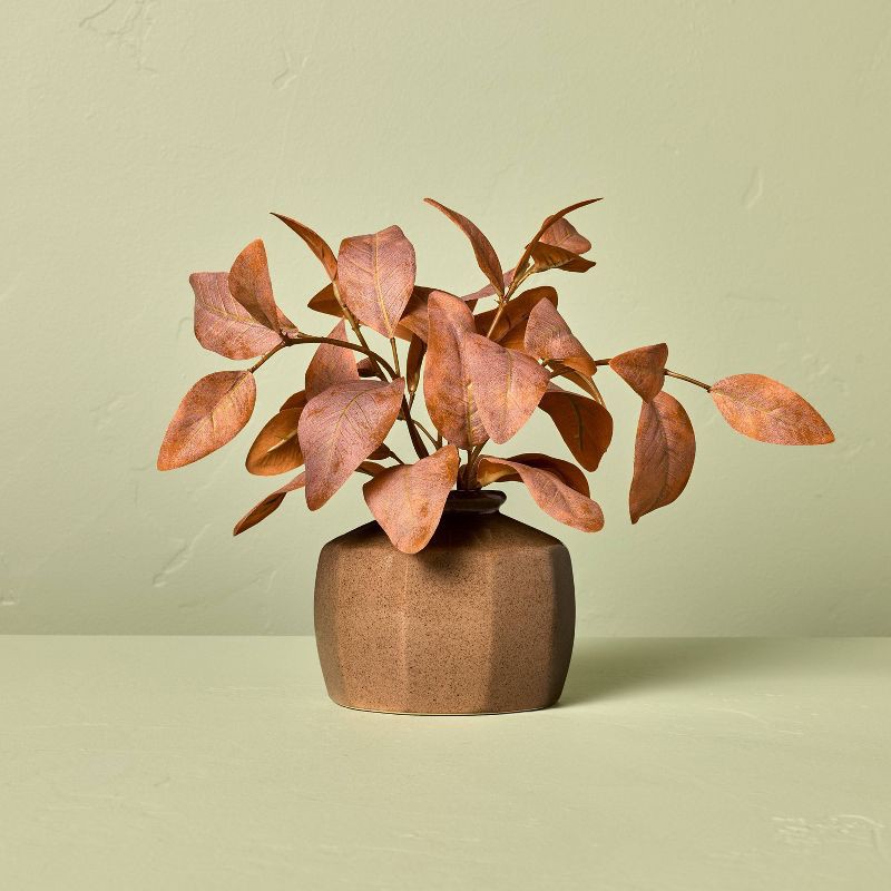 slide 1 of 4, Hearth & Hand with Magnolia 11" Rusted Eucalyptus Artificial Fall Arrangement - Hearth & Hand™ with Magnolia, 1 ct