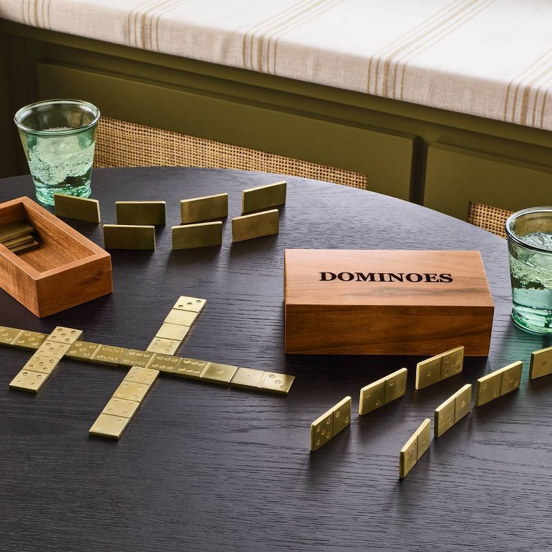 slide 2 of 4, Hearth & Hand with Magnolia Wood and Brass Dominoes - Hearth & Hand™ with Magnolia, 1 ct