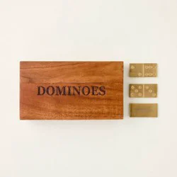 Hearth & Hand with Magnolia Wood and Brass Dominoes - Hearth & Hand™ with Magnolia