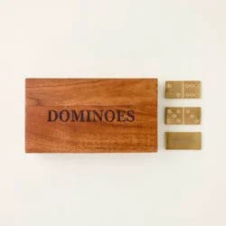 Hearth & Hand with Magnolia Wood and Brass Dominoes - Hearth & Hand™ with Magnolia