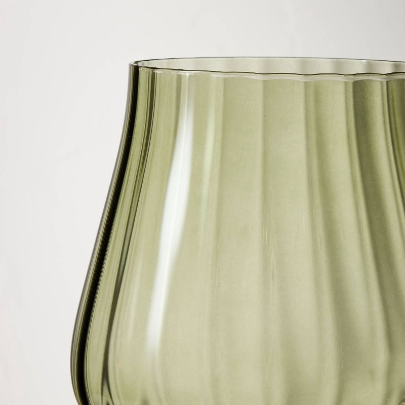 slide 3 of 4, Hearth & Hand with Magnolia 20oz Wine Glass Green - Hearth & Hand™ with Magnolia, 20 oz