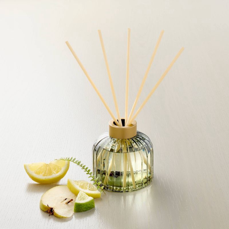 slide 2 of 3, Hearth & Hand with Magnolia 8.45 fl oz Ribbed Glass Diffuser Bergamot - Hearth & Hand™ with Magnolia, 8.45 fl oz