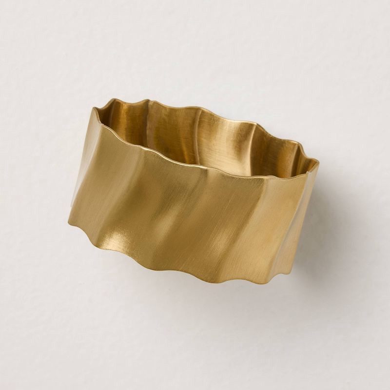 slide 1 of 3, Hearth & Hand with Magnolia Brass Finish Napkin Ring - Hearth & Hand™ with Magnolia, 1 ct