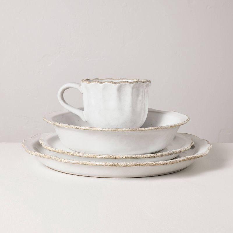 slide 5 of 5, Hearth & Hand with Magnolia Carved Edge Salad Plate Cream - Hearth & Hand™ with Magnolia, 1 ct