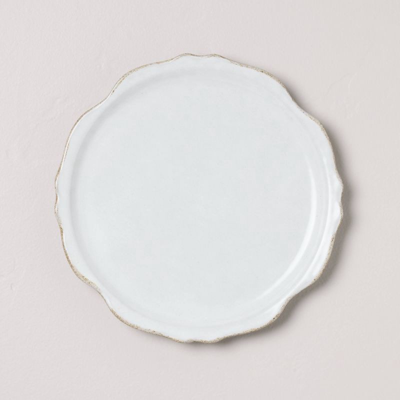 slide 1 of 5, Hearth & Hand with Magnolia Carved Edge Salad Plate Cream - Hearth & Hand™ with Magnolia, 1 ct