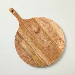 Hearth & Hand with Magnolia Carved Edge Round Wood Board - Hearth & Hand™ with Magnolia