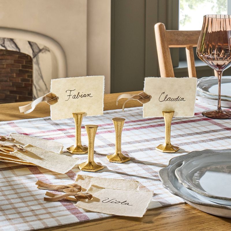 slide 2 of 3, Hearth & Hand with Magnolia Place Setting Cards with Brown Velvet Ribbon 12ct - Hearth & Hand™ with Magnolia, 12 ct