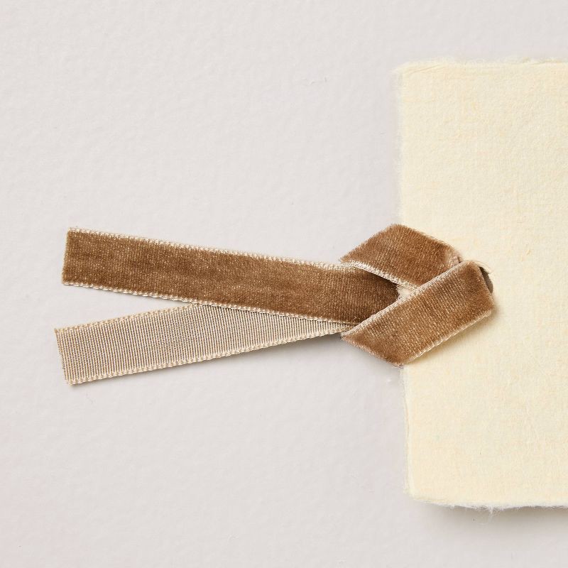 slide 3 of 3, Hearth & Hand with Magnolia Place Setting Cards with Brown Velvet Ribbon 12ct - Hearth & Hand™ with Magnolia, 12 ct