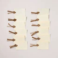 Hearth & Hand with Magnolia Place Setting Cards with Brown Velvet Ribbon 12ct - Hearth & Hand™ with Magnolia