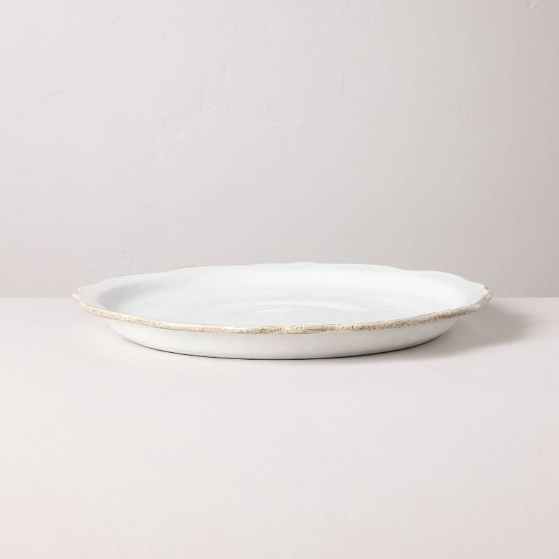 slide 3 of 5, Hearth & Hand with Magnolia Carved Edge Dinner Plate Cream - Hearth & Hand™ with Magnolia, 1 ct