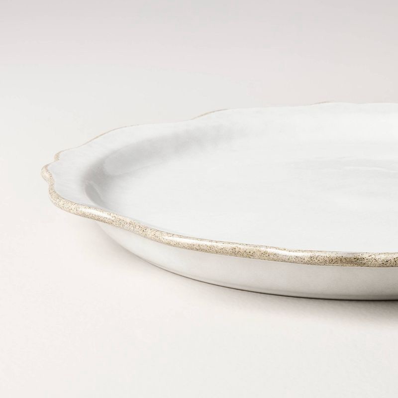 slide 4 of 5, Hearth & Hand with Magnolia Carved Edge Dinner Plate Cream - Hearth & Hand™ with Magnolia, 1 ct