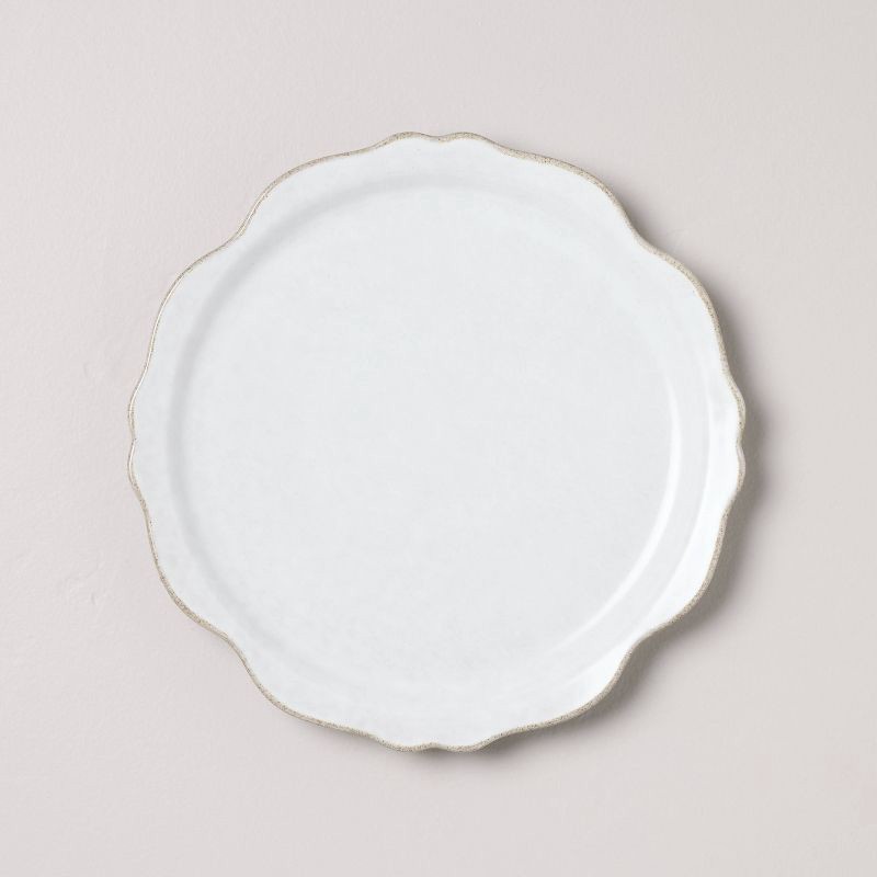 slide 1 of 5, Hearth & Hand with Magnolia Carved Edge Dinner Plate Cream - Hearth & Hand™ with Magnolia, 1 ct