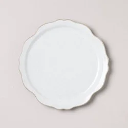 Hearth & Hand with Magnolia Carved Edge Dinner Plate Cream - Hearth & Hand™ with Magnolia