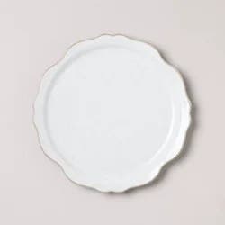 Hearth & Hand with Magnolia Carved Edge Dinner Plate Cream - Hearth & Hand™ with Magnolia