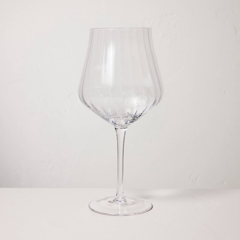 slide 1 of 4, Hearth & Hand with Magnolia 20oz Wine Glass Clear - Hearth & Hand™ with Magnolia, 20 oz