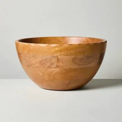 Hearth & Hand with Magnolia Large Carved Edge Wood Bowl Mid Tone - Hearth & Hand™ with Magnolia