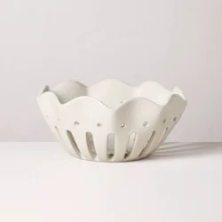 Hearth & Hand with Magnolia Large Wavy Edge Berry Bowl Sour Cream - Hearth & Hand™ with Magnolia