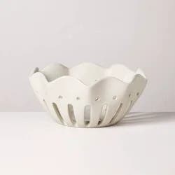 Hearth & Hand with Magnolia Large Wavy Edge Berry Bowl Sour Cream - Hearth & Hand™ with Magnolia