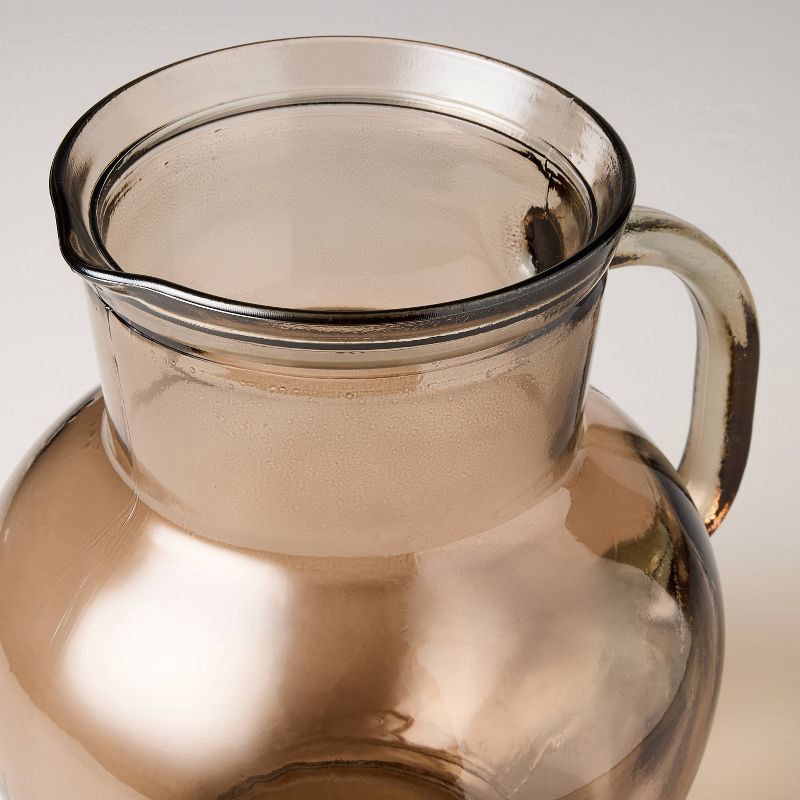 slide 3 of 3, Hearth & Hand with Magnolia 78oz Recycled Glass Pitcher Brown - Hearth & Hand™ with Magnolia, 78 oz
