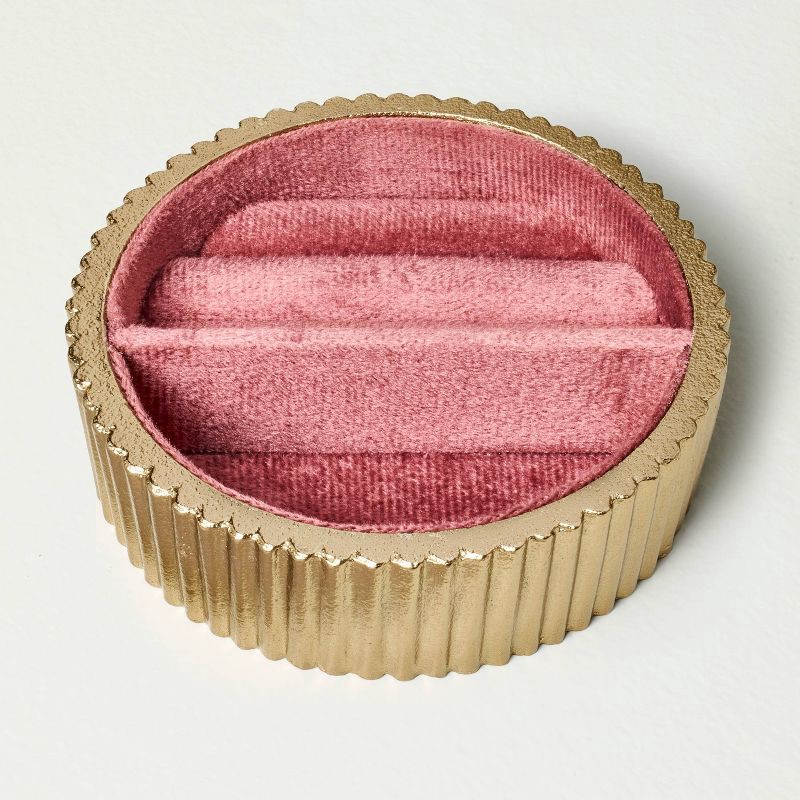 slide 1 of 3, Hearth & Hand with Magnolia Brass Jewelry Tray - Hearth & Hand™ with Magnolia, 1 ct