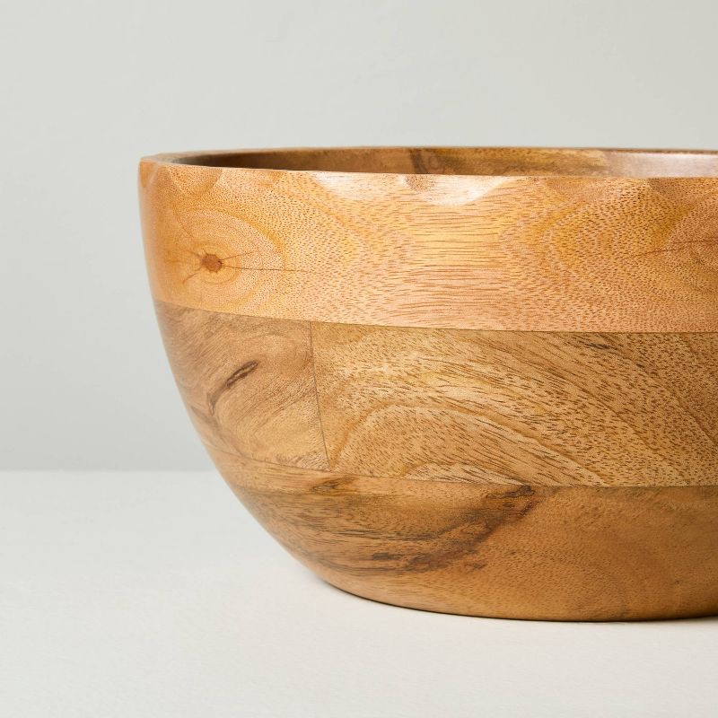 slide 3 of 3, Hearth & Hand with Magnolia Medium Carved Edge Wood Bowl Mid Tone - Hearth & Hand™ with Magnolia, 1 ct