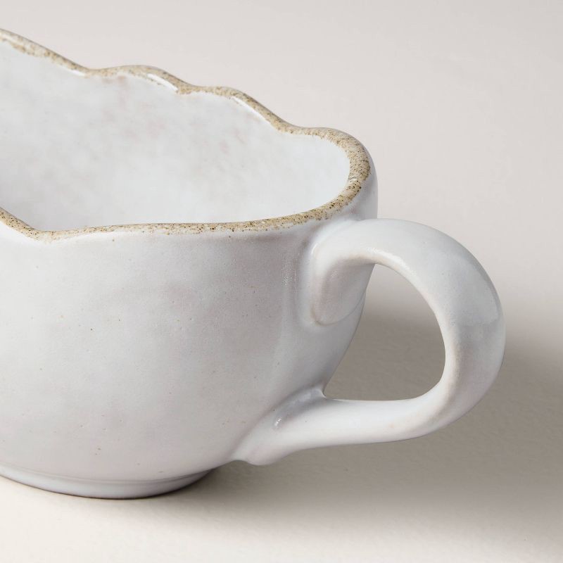 slide 3 of 3, Hearth & Hand with Magnolia Carved Edge Gravy Boat Cream - Hearth & Hand™ with Magnolia, 1 ct