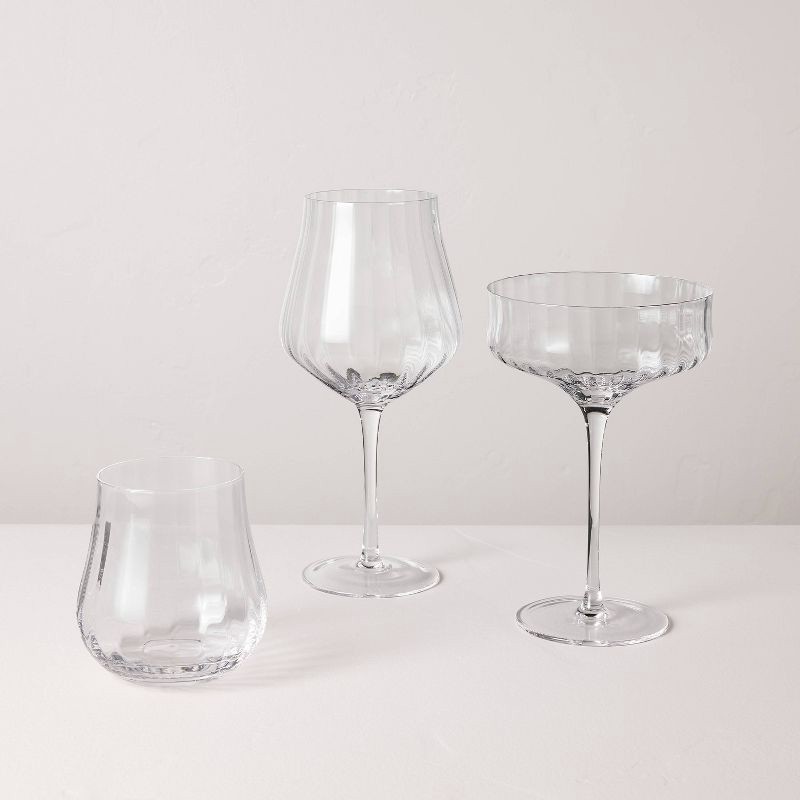 slide 4 of 4, Hearth & Hand with Magnolia 14oz Short Water Glass Clear - Hearth & Hand™ with Magnolia, 14 oz