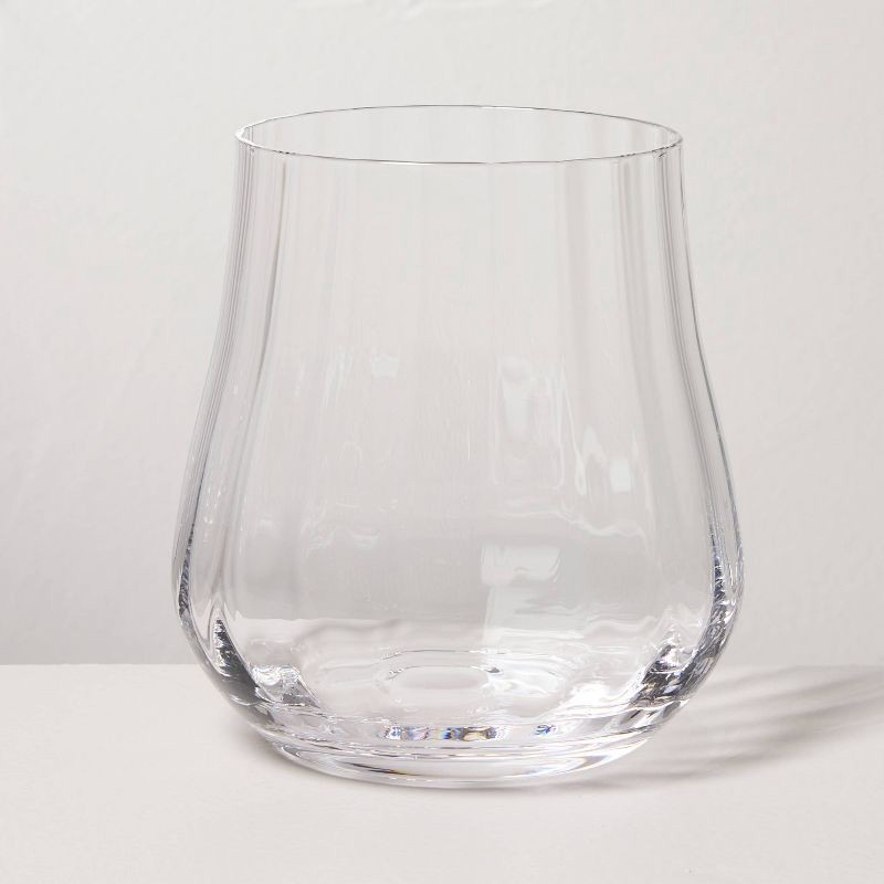 slide 1 of 4, Hearth & Hand with Magnolia 14oz Short Water Glass Clear - Hearth & Hand™ with Magnolia, 14 oz