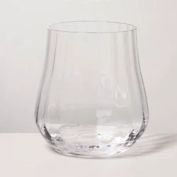 Hearth & Hand with Magnolia 14oz Short Water Glass Clear - Hearth & Hand™ with Magnolia