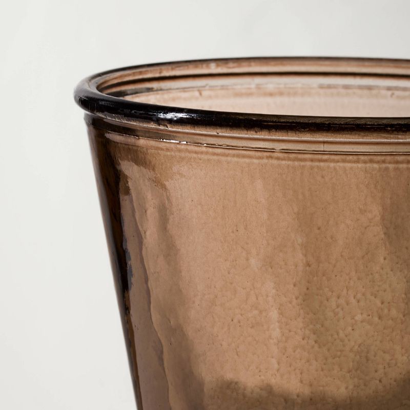 slide 3 of 3, Hearth & Hand with Magnolia 7oz Short Recycled Pint Glass Brown - Hearth & Hand™ with Magnolia, 7 oz