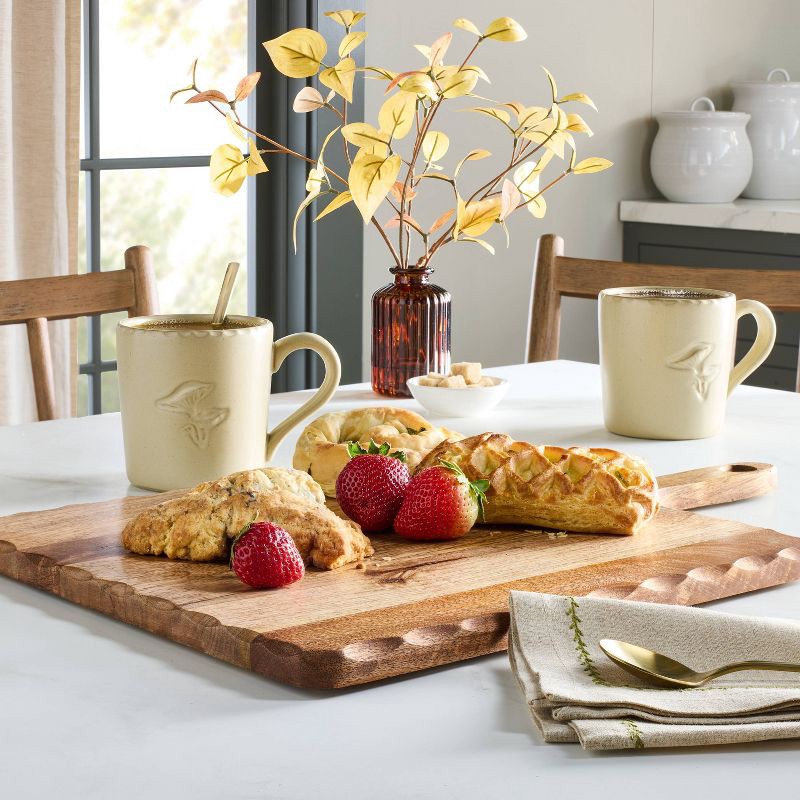 slide 2 of 3, Hearth & Hand with Magnolia Carved Edge Square Wood Board - Hearth & Hand™ with Magnolia, 1 ct