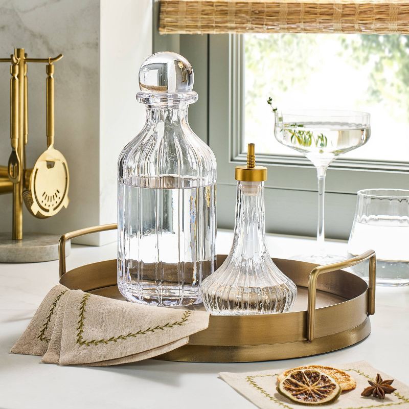 slide 2 of 3, Hearth & Hand with Magnolia 880ml Glass Decanter Clear - Hearth & Hand™ with Magnolia, 880 ml