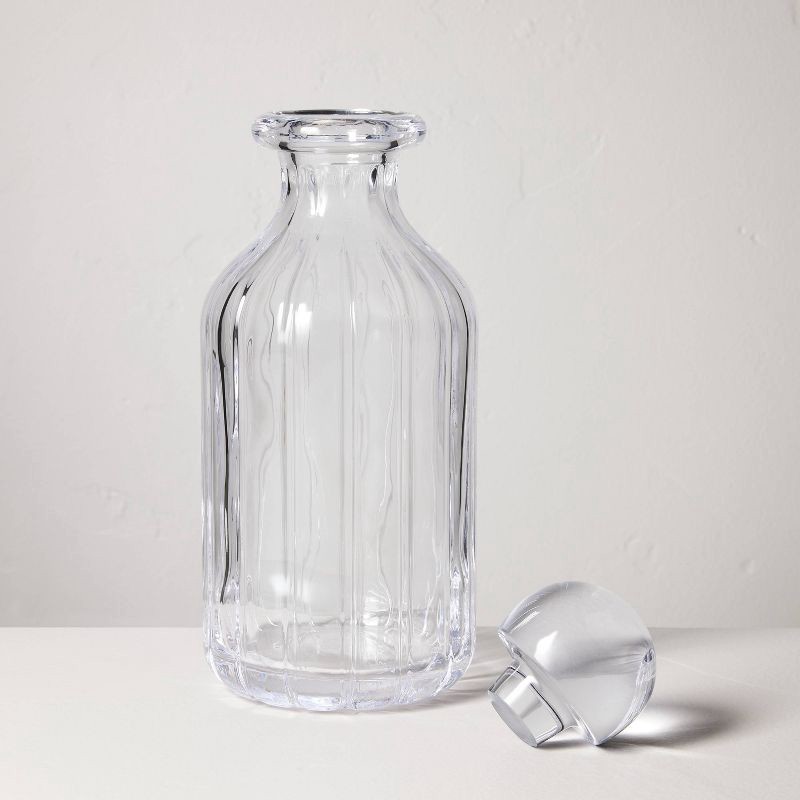 slide 3 of 3, Hearth & Hand with Magnolia 880ml Glass Decanter Clear - Hearth & Hand™ with Magnolia, 880 ml
