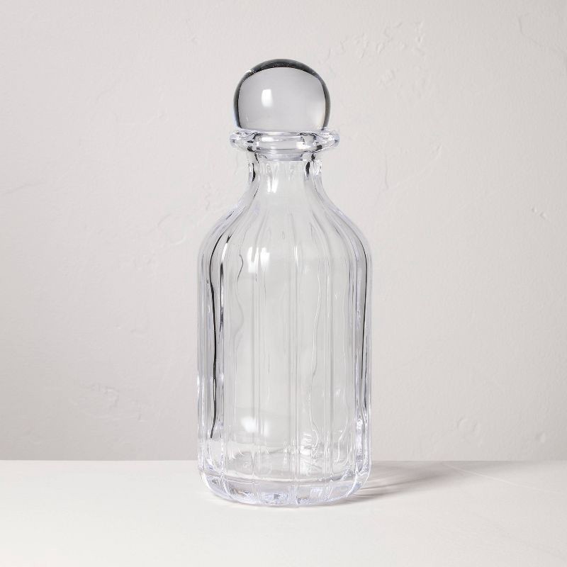 slide 1 of 3, Hearth & Hand with Magnolia 880ml Glass Decanter Clear - Hearth & Hand™ with Magnolia, 880 ml
