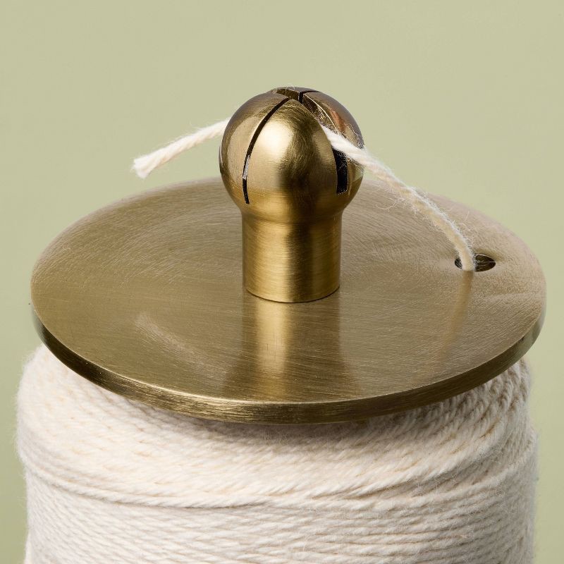 slide 3 of 3, Hearth & Hand with Magnolia Wood and Brass Finish Twine Holder - Hearth & Hand™ with Magnolia, 1 ct