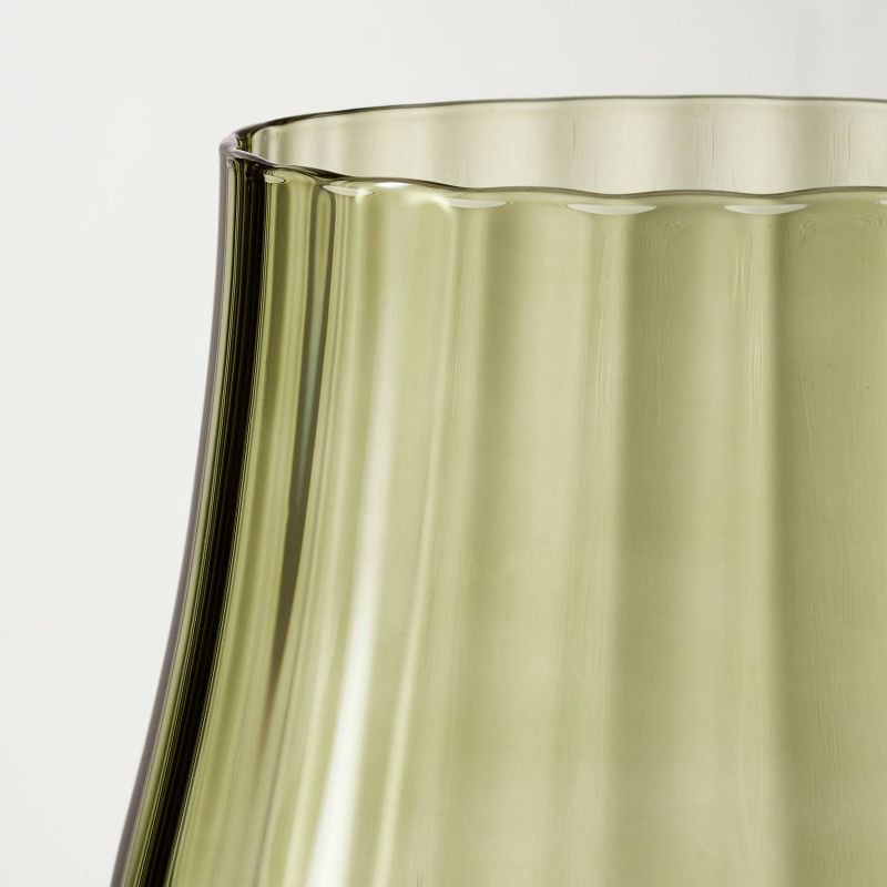 slide 3 of 4, Hearth & Hand with Magnolia 14oz Short Water Glass Green - Hearth & Hand™ with Magnolia, 14 oz