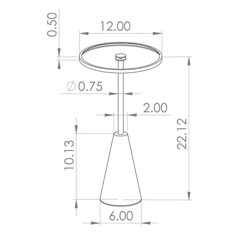 slide 5 of 5, Hearth & Hand w/Magnolia Furniture Round Accent Side Table Glass/Brass - Hearth & Hand™ with Magnolia, 1 ct