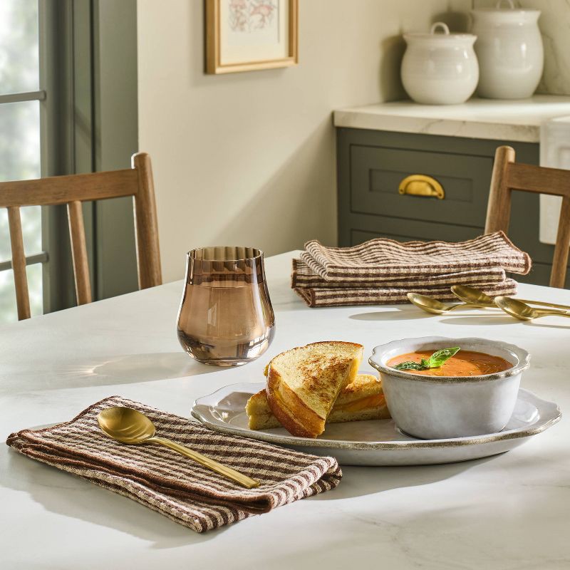 slide 2 of 4, Hearth & Hand with Magnolia 14oz Short Water Glass Brown - Hearth & Hand™ with Magnolia, 14 oz