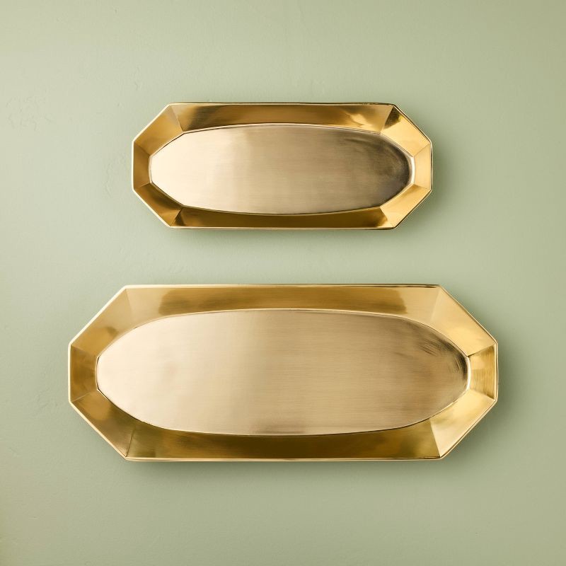 slide 4 of 4, Hearth & Hand with Magnolia 14" Brass Cast Tray - Hearth & Hand™ with Magnolia, 1 ct